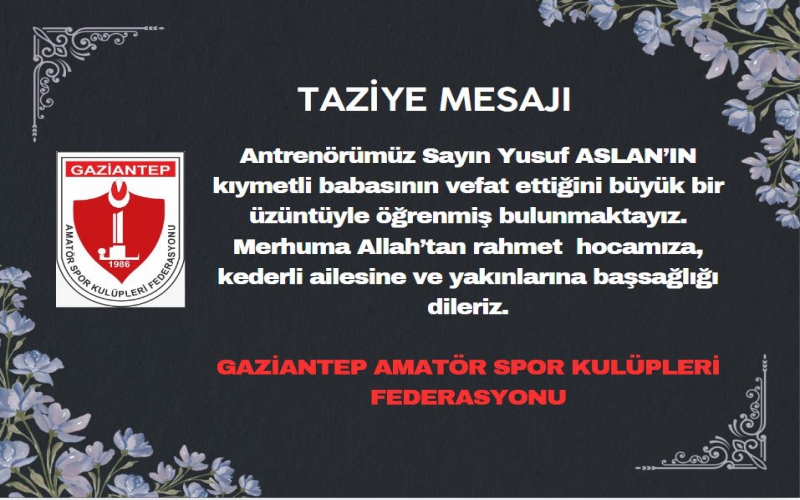 TAZİYE MESAJI